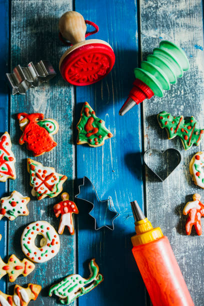istock Baking Christmas cookies. Holiday background. 1185455730