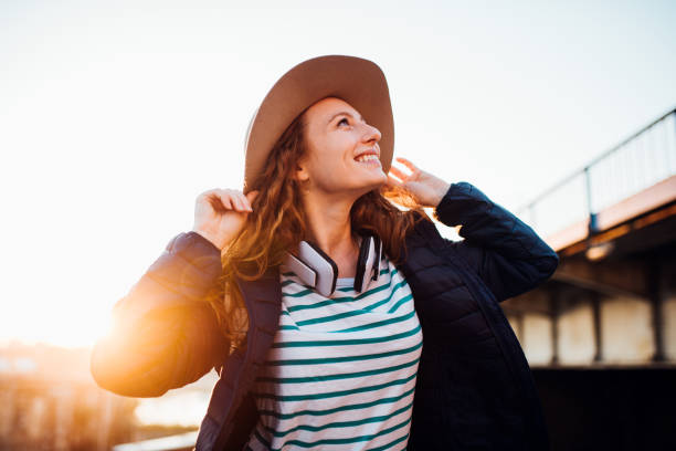 istock Beautiful girl enjoying sightseeing 1185460573