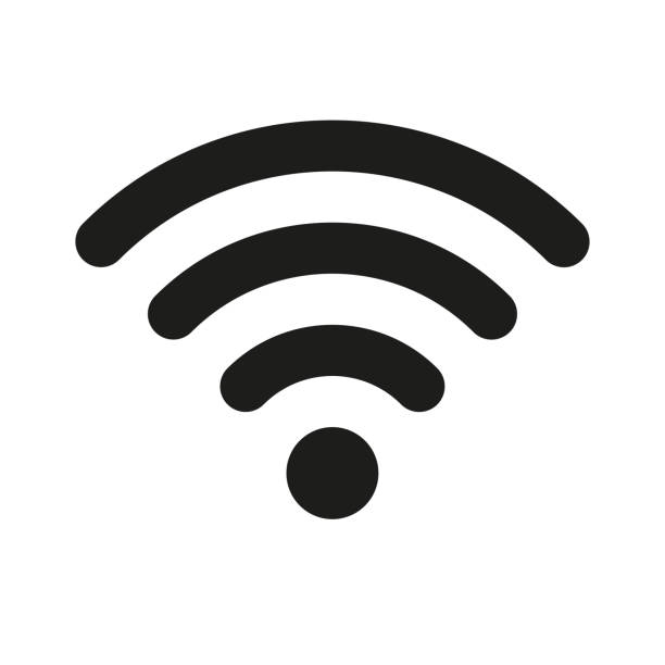 illustrations, cliparts, dessins animés et icônes de icône internet wi-fi. vector wi fi wlan access, signal wifi sans fil - communication sans fil