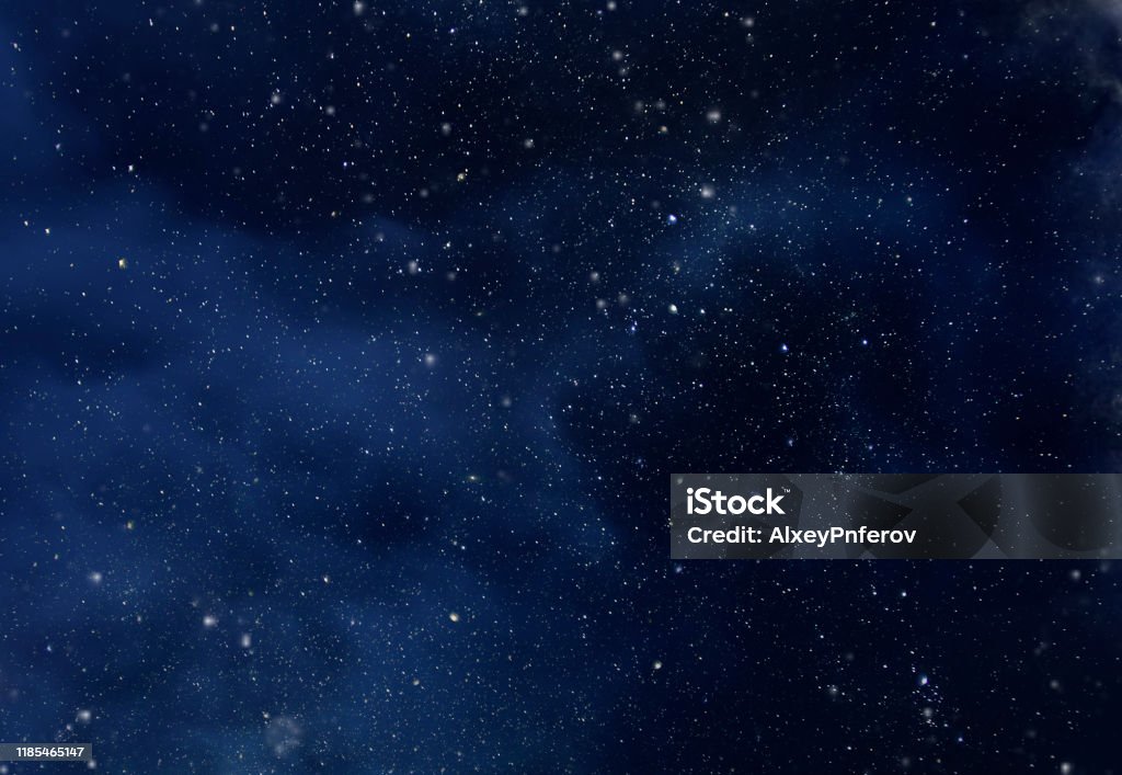 Night Sky with Stars and soft Milky Way Universe as Background or Texture Star - Space Stock Photo