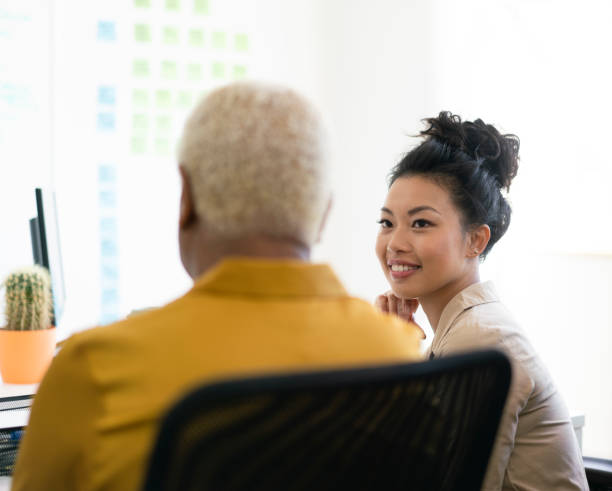 Project planning meeting stock photo