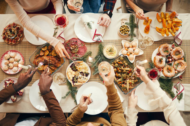 istock Christmas Feast Above View 1185468420