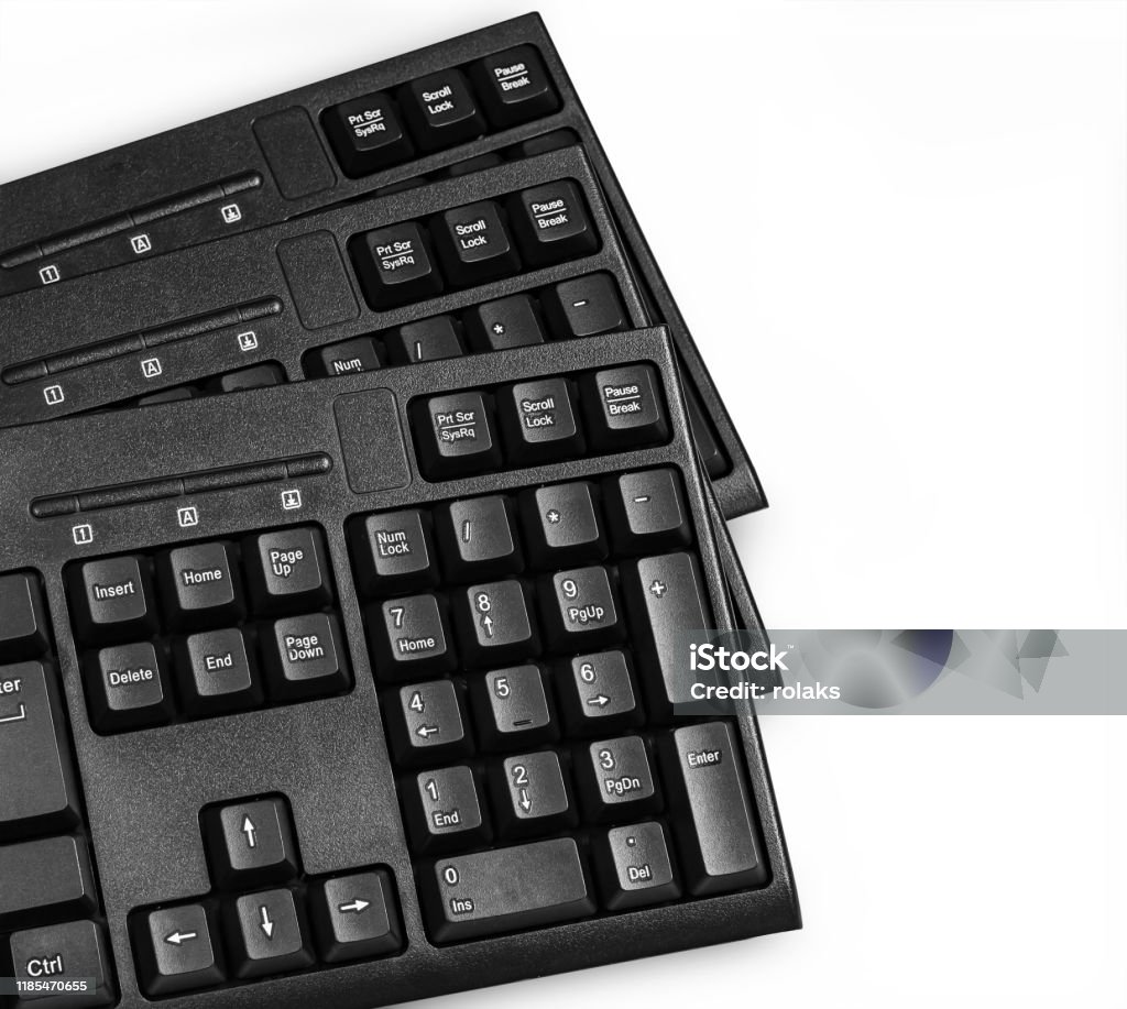 3 Computer Keyboard Three Computer Keyboards Stock Photo - Download Image Now - Characters ...