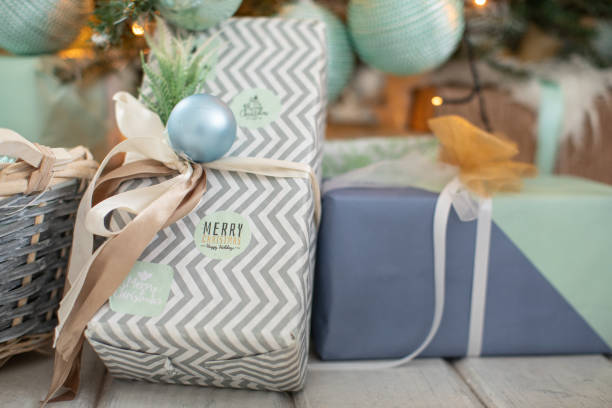 istock Christmas gifts are under the tree. New yaer 1185471666