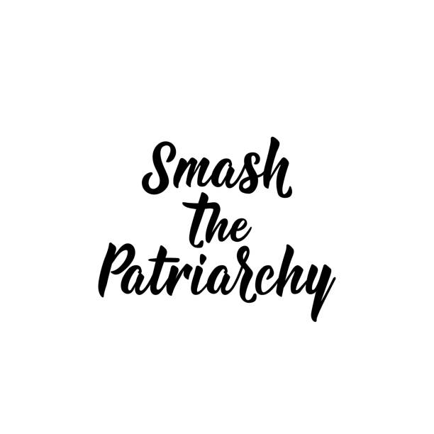 ilustrações, clipart, desenhos animados e ícones de esmagar o patriarcado. letras. ilustração do vetor da caligrafia. slogan feminista - patriarchy
