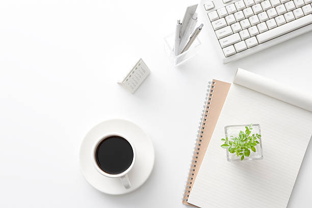 istock A black coffee notepad plant and keyboard 118548094