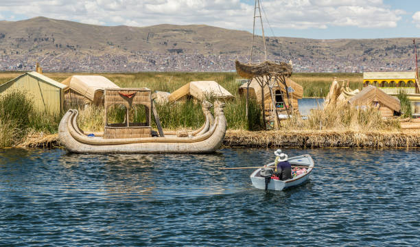 istock Totora boats in Puno, Peru 1185491361
