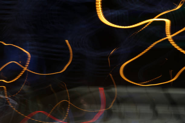 istock Colorful Abstract Long Exposure Light Art with Black Background 1185491379