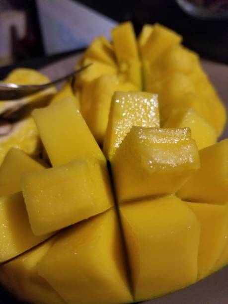 istock Mango fruit and mango slices stock photo 1185493733