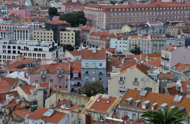 istock Old central colorful Lisbon from a lookout 1185495997