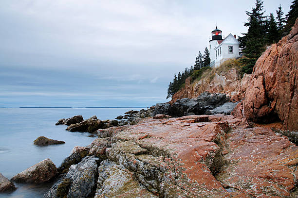 Bass Harbor Head Light stock photo