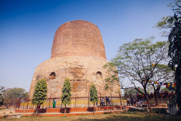 istock Dhamek Stupa monument, Sarnath, Varanasi, India 1185497323