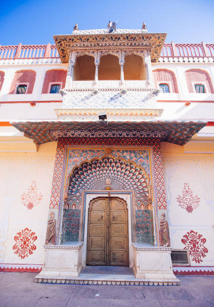 istock Peacock Gate in Jaipur City Palace, Rajasthan, India. 1185497352