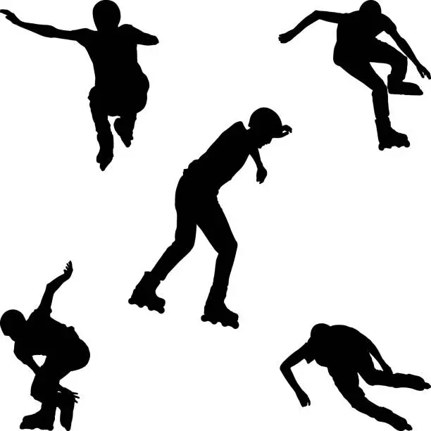 Vector illustration of Inline Skating