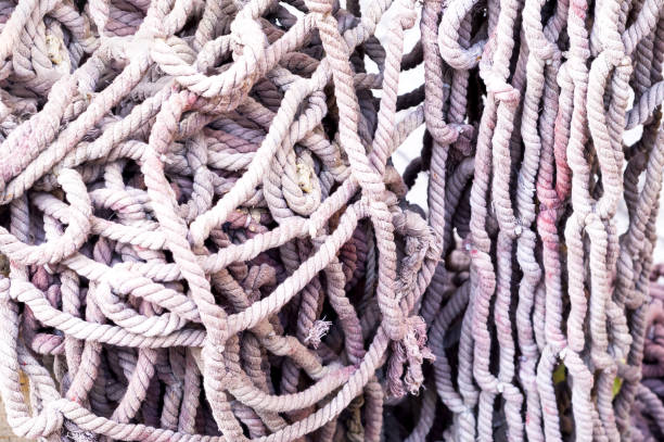 istock Texture of marine ropes. Close-up, copy space 1185503125