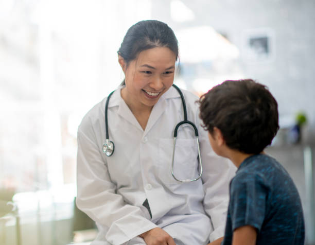 istock Mixed Race Boy Having a Check-Up stock photo 1185505549