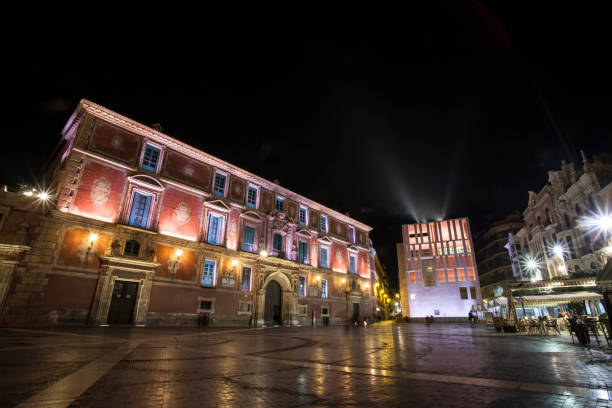 istock Santo Domingo square in Murcia at night 1185507102