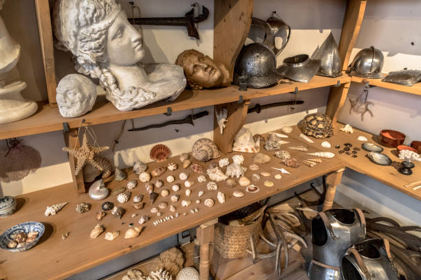 istock Artifacts cabinet in Artist atelier 1185507999