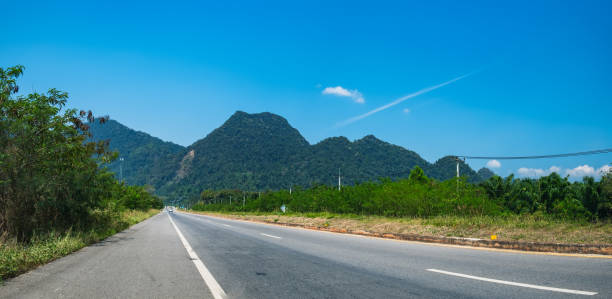 Asphalt road at Khao Sok, Suratthani, Thailand