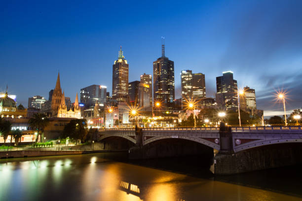 istock Blue Hour on Yarra River, Melbourne 1185512220