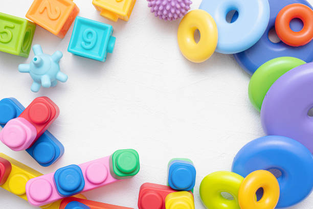 istock Baby toys background. 1185512612
