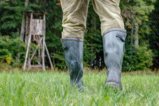 istock With rubber boots in the hunting area. 1185513313