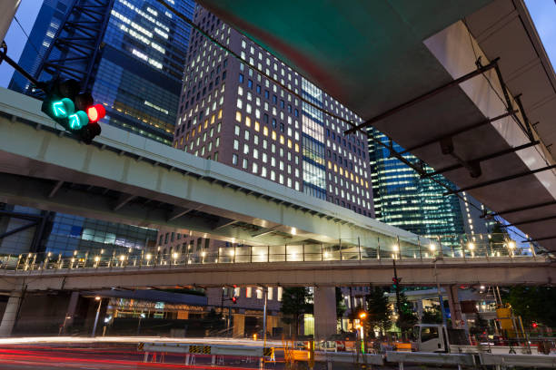 istock Modern architecture. Elevated Highways and skyscrapers in Tokyo. 1185514480