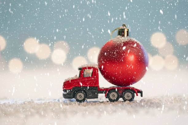 istock Red truck with  ball 1185515665