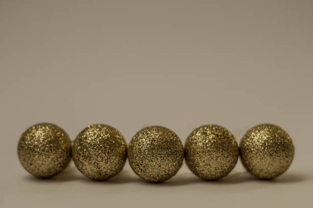 istock Golden Christmas Ornaments 1185517188