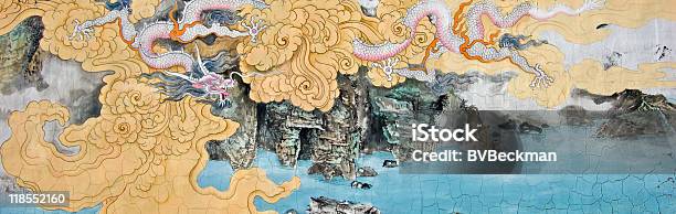 Smok Mural - zdjęcia stockowe i więcej obrazów Obraz malowany - Obraz malowany, Shenyang, Kultura chińska