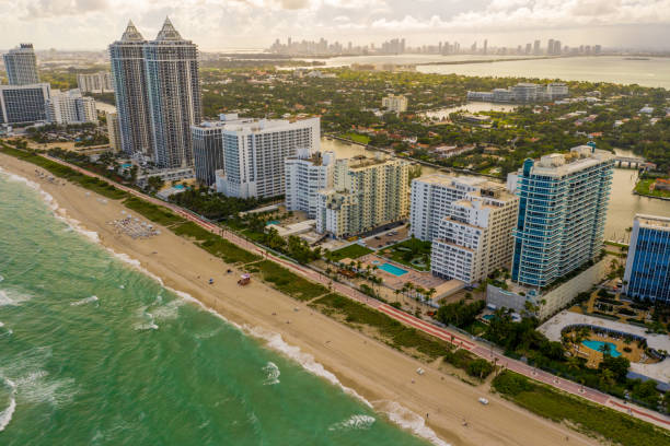 istock Beachfront realty Miami Florida coastal scene 1185521919