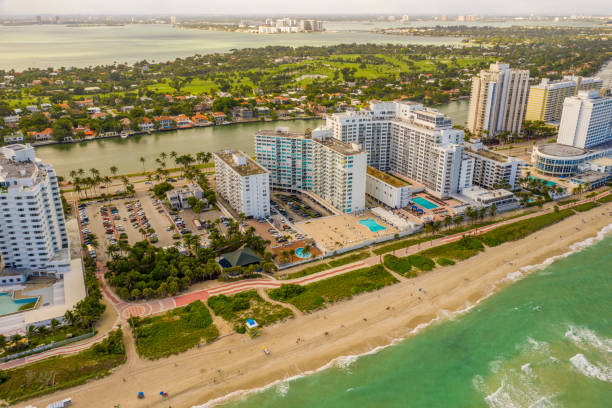 istock Aerial above beautiful Miami Beach FL 1185522314