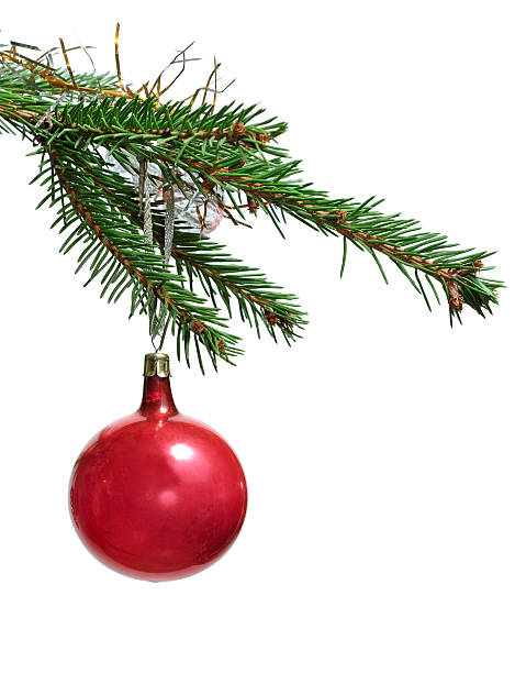istock Retro christmas ornament on fir branch 118552465