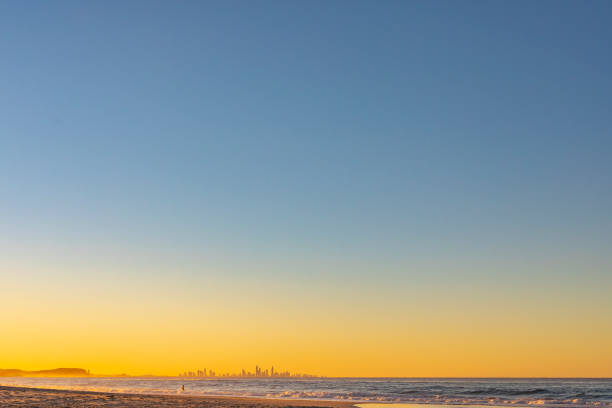 Gold Coast Skyscraper Skyline from the Beach at Sunset