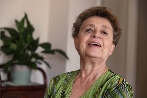 istock Elderly woman smiling 1185534519