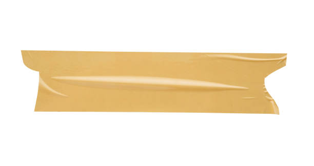 istock Brown adhesive tape isolated on white background 1185536585
