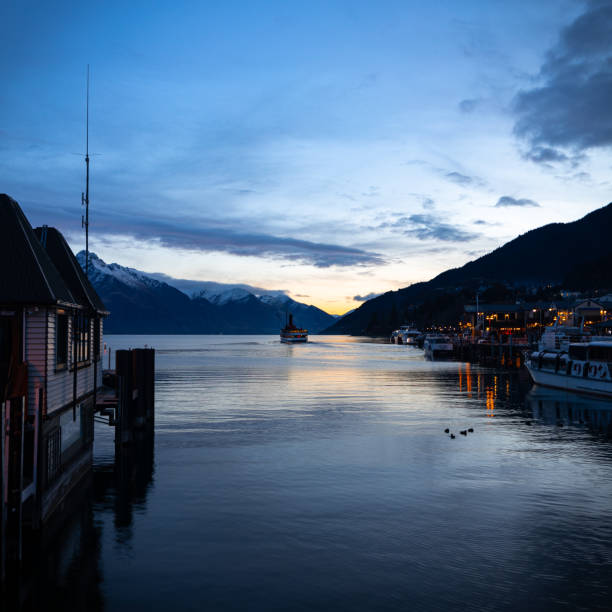 istock Sunset at Queenstown Lake 1185545481