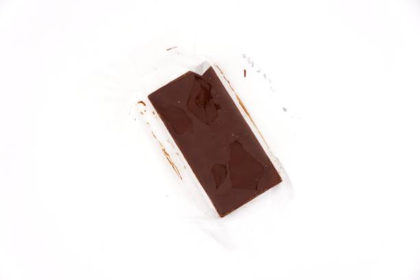 istock Piece of yummy milk chocolate 1185546394