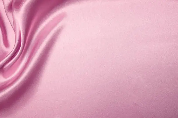 Photo of Pink Silk Wavy Texture Background
