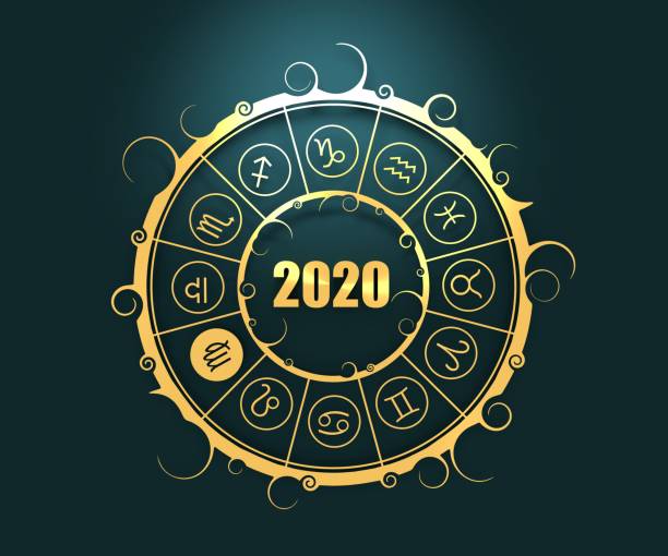 istock Astrology symbols in circle. 1185548655
