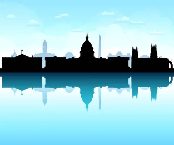 Vector illustration of Washington DC (All Buildings Are Complete and Moveable)