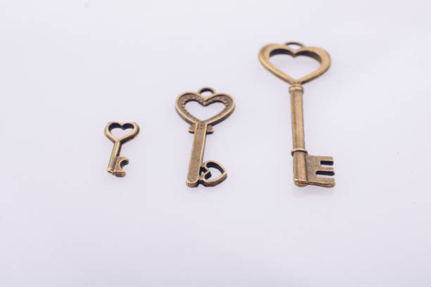 istock Retro style metal keys as love concept 1185565446