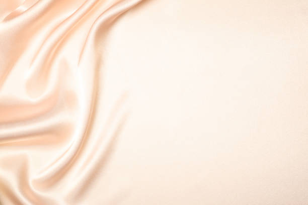 pink silk wavy texture background - satin imagens e fotografias de stock