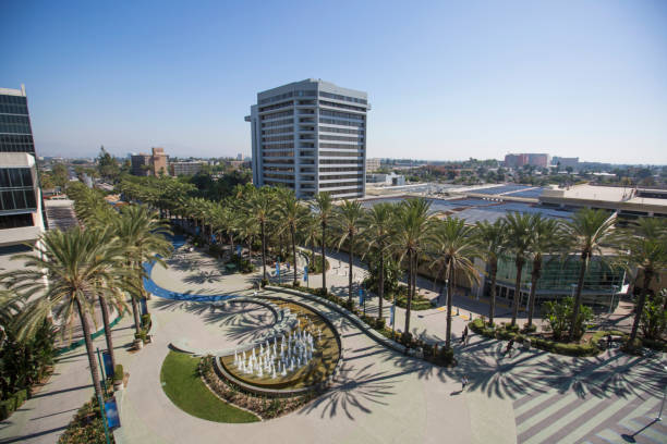 Anaheim, CA Skyline Elevated daytime view of the Anaheim, California skyline. anaheim california stock pictures, royalty-free photos & images