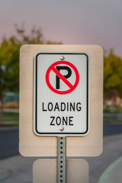 istock No Parking sign for vehicles for a Loading Zone 1185572222