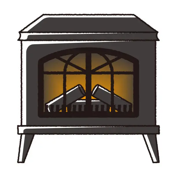 Vector illustration of fireplace