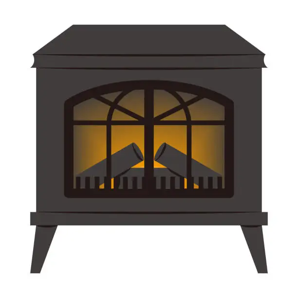 Vector illustration of fireplace