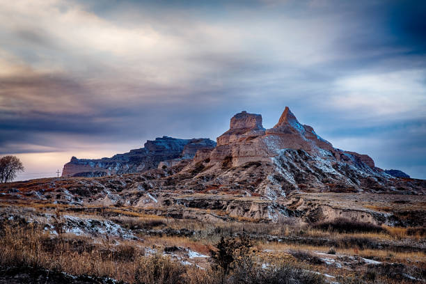Scotts Bluff National Monument with fantastic cloud background