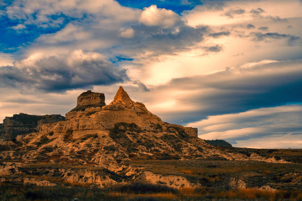 Scotts Bluff National Monument with fantastic cloud background