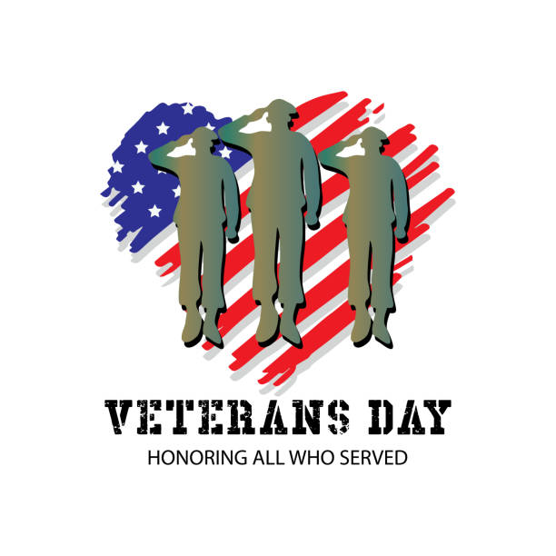 istock Veterans day honoring all who served poster celebration 1185580951